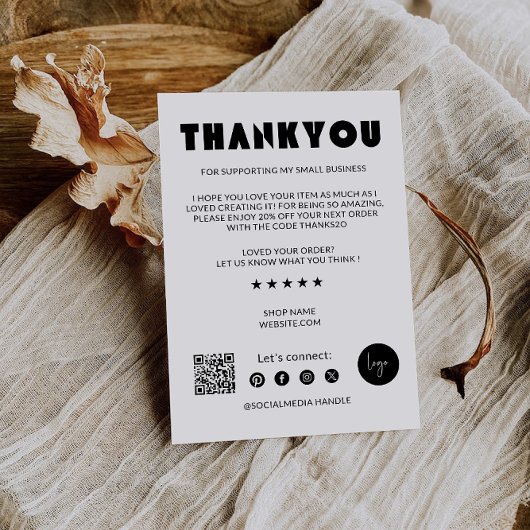 Carte d'insertion Boho Business Package