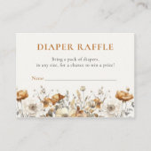 Carte d'insertion Boho Fall Fleur sauvage Diaper (Devant)