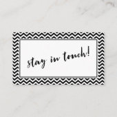 Carte d'insertion Chevron noir et blanc "Nous avon (Dos)