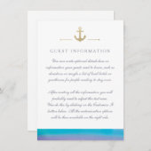 Carte d'insertion couleur bleu marine blanche (Devant / Derrière)