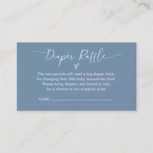 Carte d'insertion de Baby shower à rabat bleu Dust (Devant)