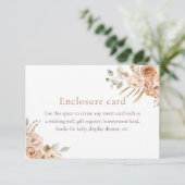 Carte d'insertion de Baby Shower Boho Pampas Grass (Debout devant)