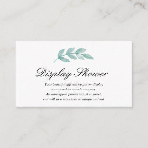 Carte d'insertion de baby shower d'affichage