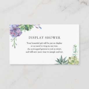 Carte d'insertion de Baby shower d'affichage Succu