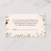 Carte d'insertion de Baby shower de  à rabat rose  (Dos)