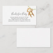 Carte d'insertion de Baby shower de demande de liv (Devant / Derrière)