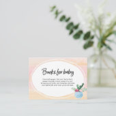 Carte d'insertion de Baby shower rose pastel (Debout devant)