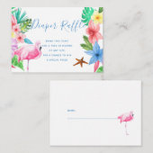 Carte d'insertion de baby shower tropical de tombo (Devant / Derrière)