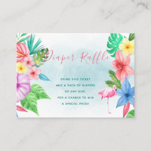Carte d'insertion de baby shower tropical de tombo