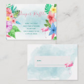 Carte d'insertion de baby shower tropical de tombo (Devant / Derrière)