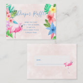 Carte d'insertion de baby shower tropical de tombo (Devant / Derrière)