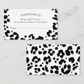 Carte d'insertion de barrettes Empreintes de léopa (Devant / Derrière)