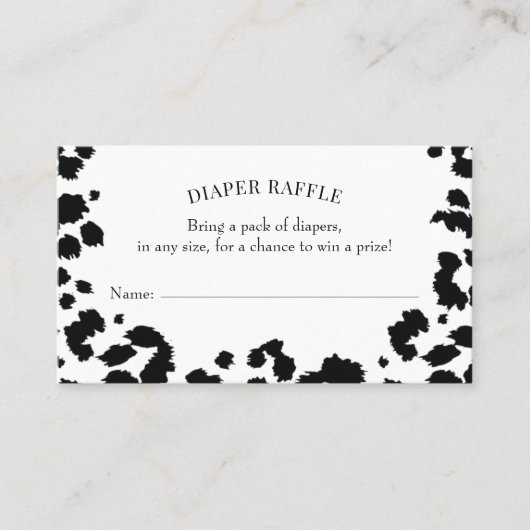 Carte d'insertion de barrettes Empreintes de léopa (Devant)