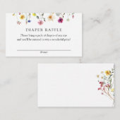 Carte d'insertion de barrettes fleur sauvage (Devant / Derrière)