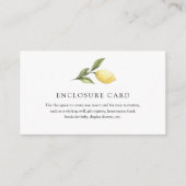 Carte d'insertion de branche de citron (Devant)