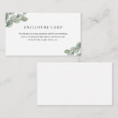 Carte d'insertion de branche d'eucalyptus (Devant / Derrière)