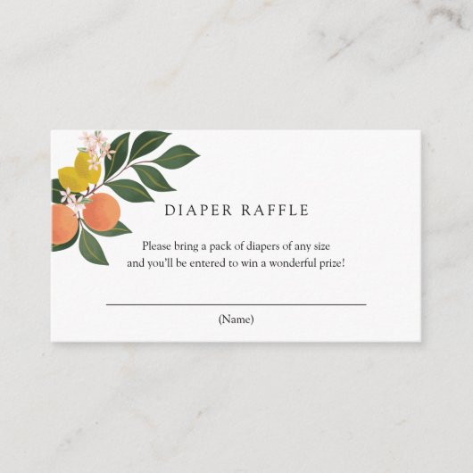 Carte d'insertion de carafe de couches d'agrumes (Devant)