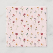 Carte d'insertion de carré de fleurs sauvages de j (Dos)