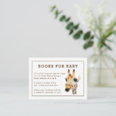 Carte d'insertion de demande de Baby shower Giraff (Debout devant)
