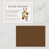Carte d'insertion de demande de Baby shower Giraff (Devant / Derrière)