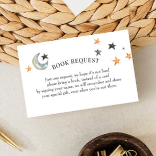 Carte d'insertion de demande de carnet de Baby sho