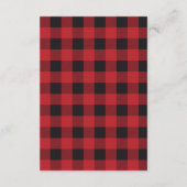 Carte d'insertion de demande de carnet de Baby sho (Dos)