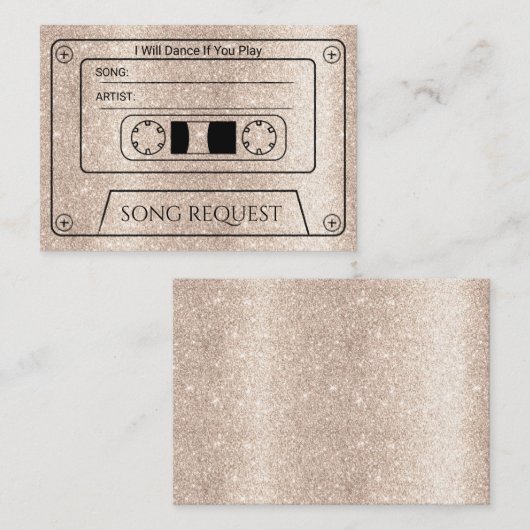 Carte d'insertion de demande de chanson de mariage (Devant / Derrière)