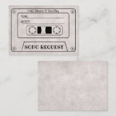 Carte d'insertion de demande de chanson de mariage (Devant / Derrière)