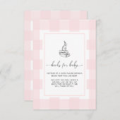 Carte d'insertion de demande de livres lapin rose  (Devant / Derrière)