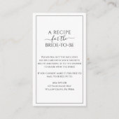 Carte d'insertion de demande de recette minimalist (Devant)