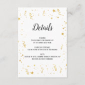 Carte d'insertion de détails de la fête de l'or (Devant)