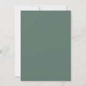 Carte d'insertion de détails de mariage vert sauge (Dos)