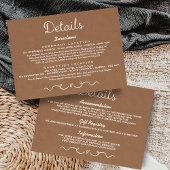 Carte d'insertion de détails mariage | Rustic Coun