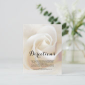 Carte d'insertion de directions de mariage florale (Debout devant)