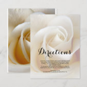 Carte d'insertion de directions de mariage florale (Devant / Derrière)