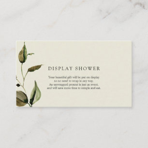 Carte d'insertion de douche d'affichage Baby showe