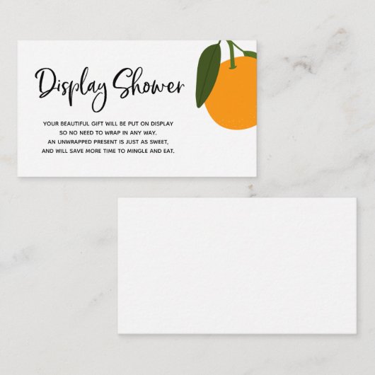 Carte d'insertion de douche d'affichage Little Cut (Devant / Derrière)