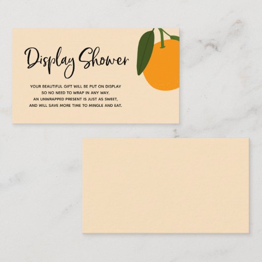 Carte d'insertion de douche d'affichage Little Cut (Devant / Derrière)