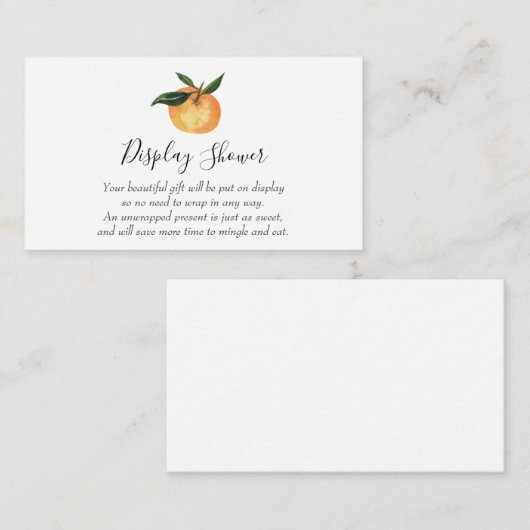 Carte d'insertion de douche d'affichage Little Cut (Devant / Derrière)