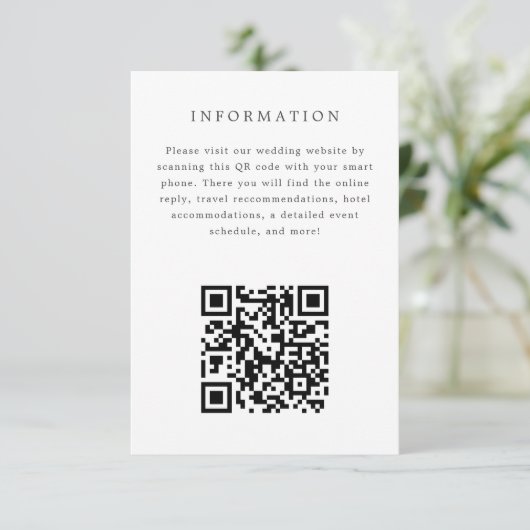 Carte d'insertion de Faire-part de mariage Hydrang (Debout devant)