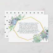 Carte d'insertion de Fête des mariées Succulente (Devant / Derrière)