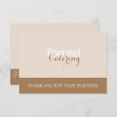 Carte d'insertion de forfait de traiteur gourmet (Devant / Derrière)