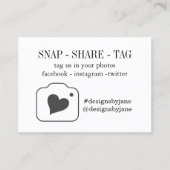 Carte d'insertion de la balise Snap Share Small Bu (Devant)