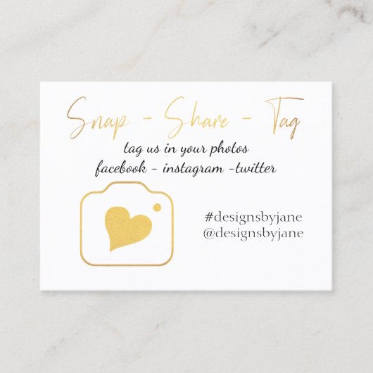 Carte d'insertion de la balise Snap Share Small Bu (Devant)