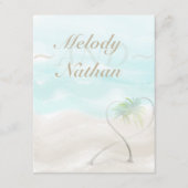 Carte d'insertion de la réception de plage tropica (Devant)