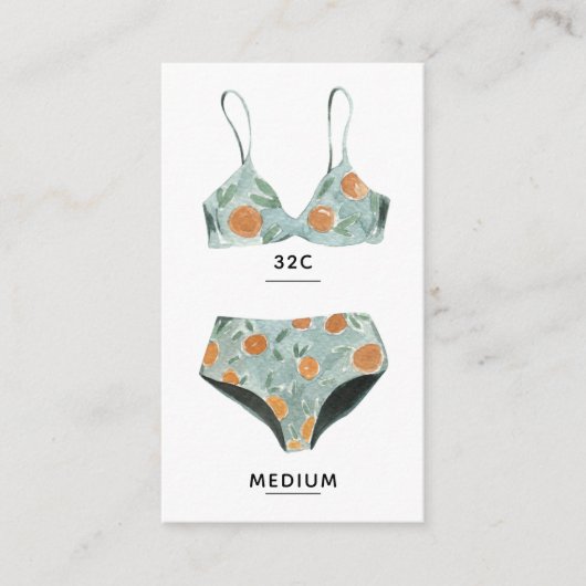 Carte d'insertion de lingerie de plage (Devant)