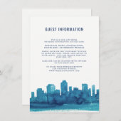 Carte d'insertion de mariage à la silhouette de vi (Devant / Derrière)