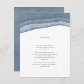 Carte d'insertion de mariage à l'aquarelle ombrée  (Devant / Derrière)