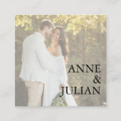 Carte d'insertion de mariage avec code QR scannabl (Devant)