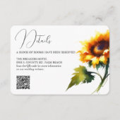 Carte d'insertion de Mariage chrétien de tournesol (Devant)